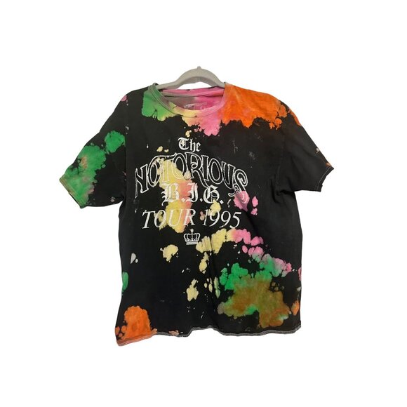 Notorious B.I.G Tour 1995 Mens Tie Dye Short Sleeve T-Shirt - Picture 3 of 7